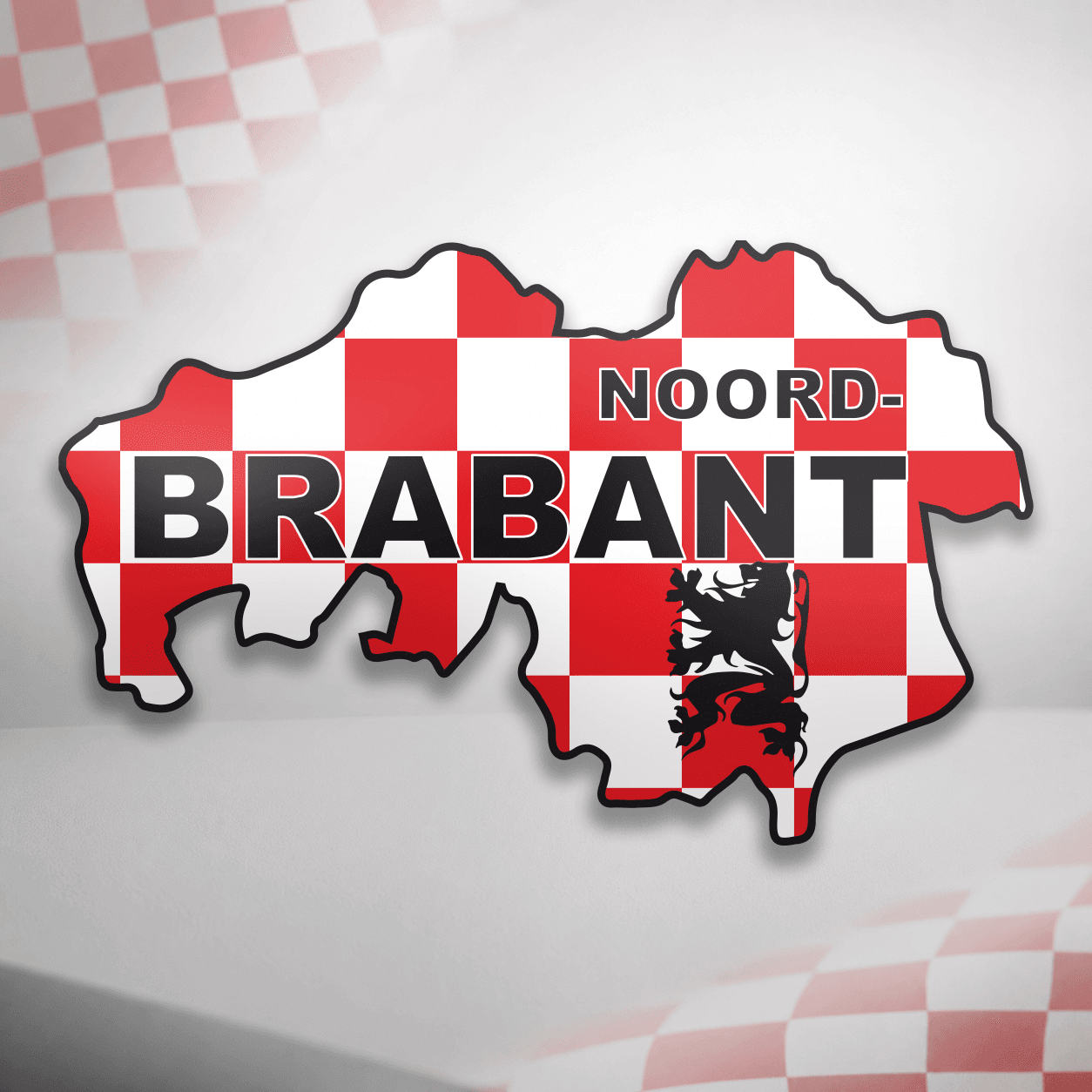 Noord Brabant sticker met Noord-Brabant ontwerp