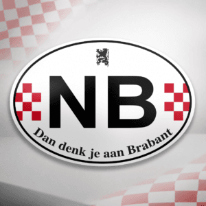 NB Sticker met NB letters voor Noord-Brabant