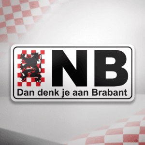 Dan denk je aan Brabant NB sticker met NB letters voor Noord-Brabant