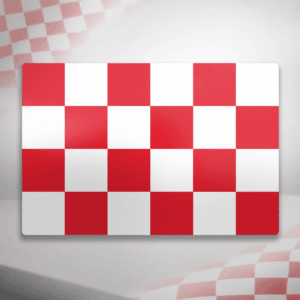 Brabantse vlag sticker rood-wit geblokt voor auto raam of laptop