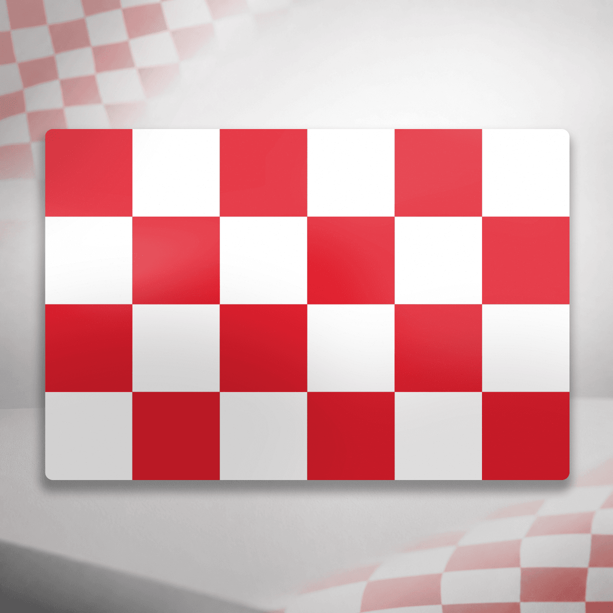 Brabantse vlag sticker rood-wit geblokt voor auto raam of laptop